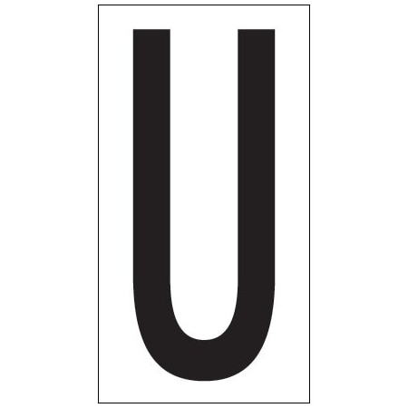 Bsc Preferred 3-1/2'' ''U'' Vinyl Warehouse Letter Labels, 50PK BUY00021745